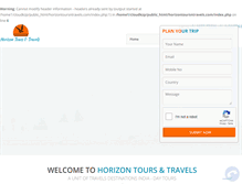 Tablet Screenshot of horizontoursntravels.com